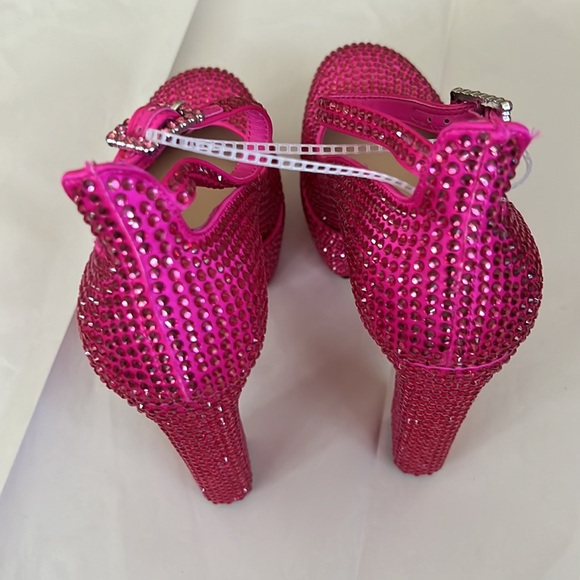 Antonio Melani x Breast Cancer Awareness Capsule Hotfix Rhinestone Platform Pump - Picture 7 of 13